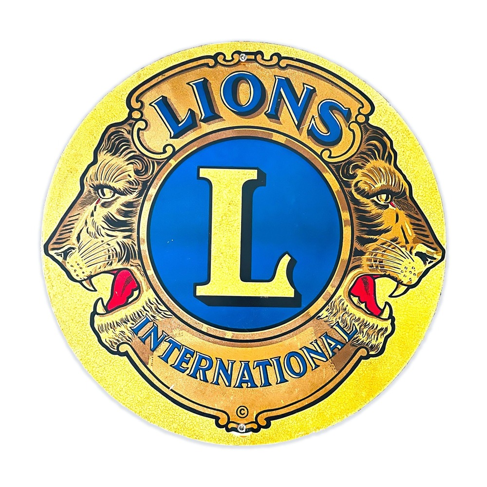 30" Lions International Fraternal Club Sign Wall Decor‎ Garage Man Cave Display